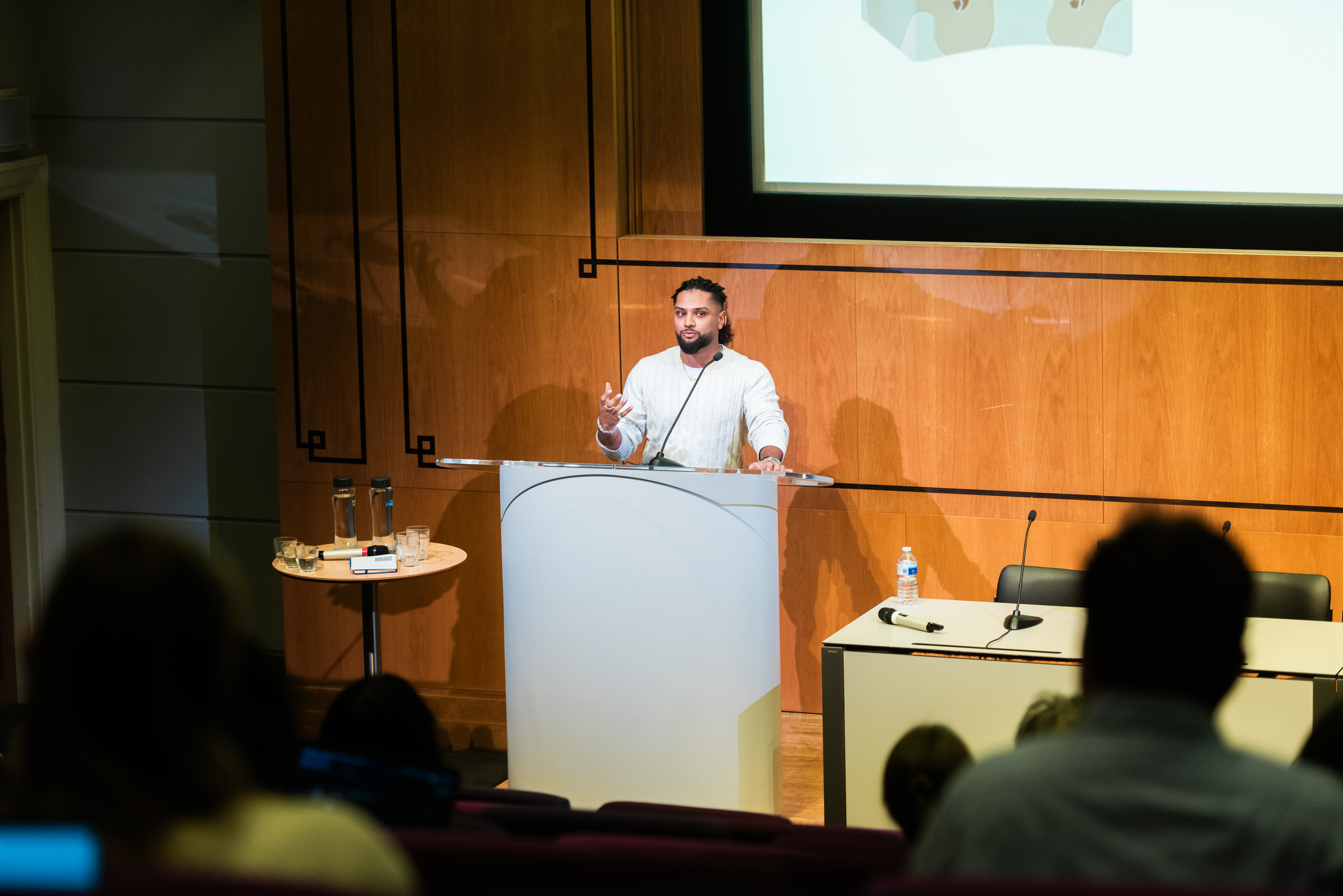 Rishan giving a research talk