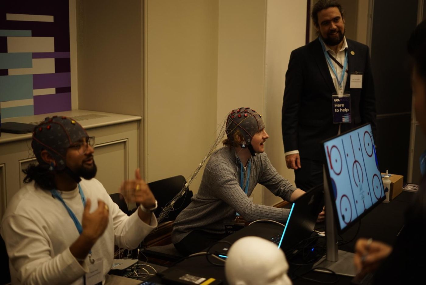 Live BCI demo with an EEG cap